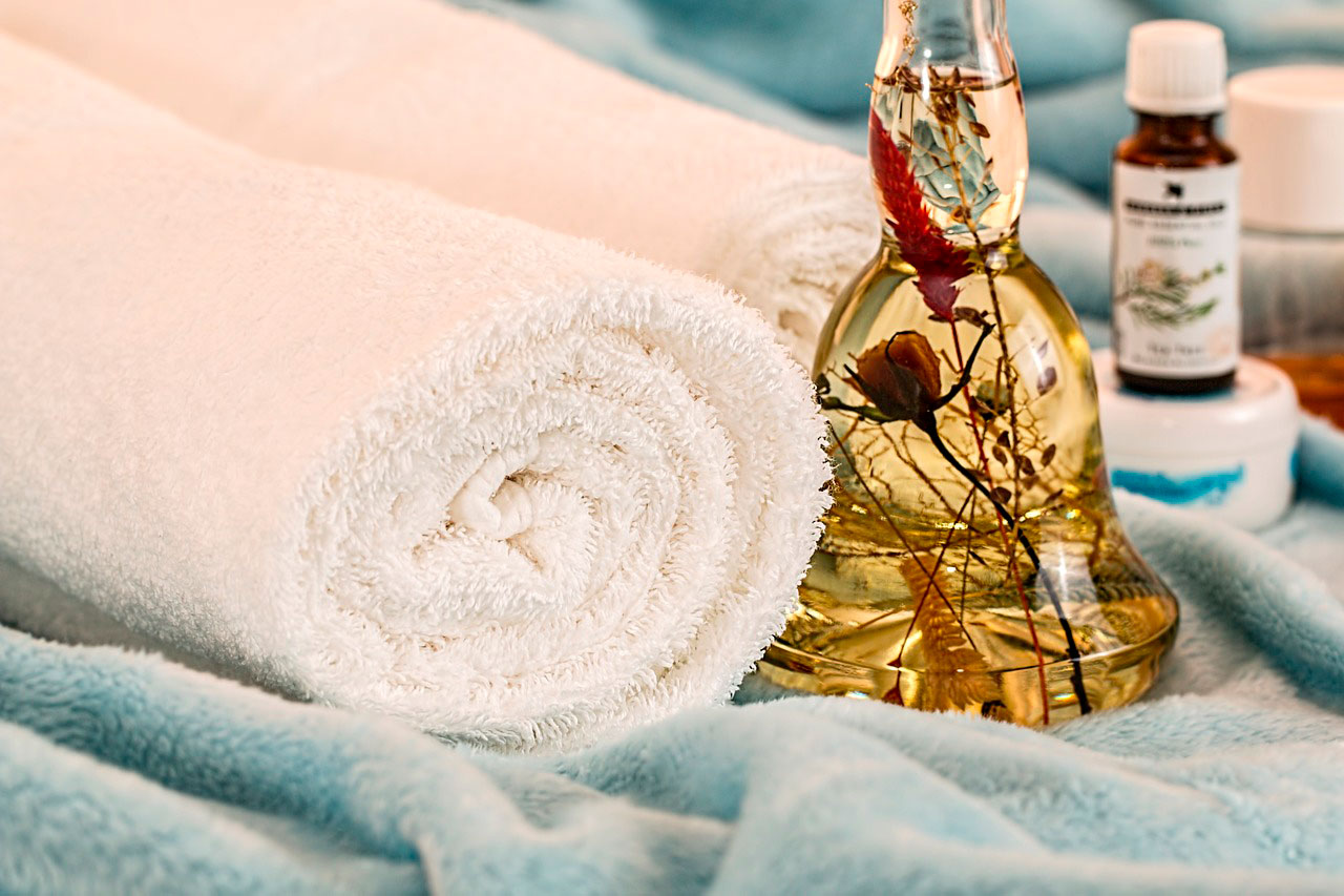 serviette huile massage